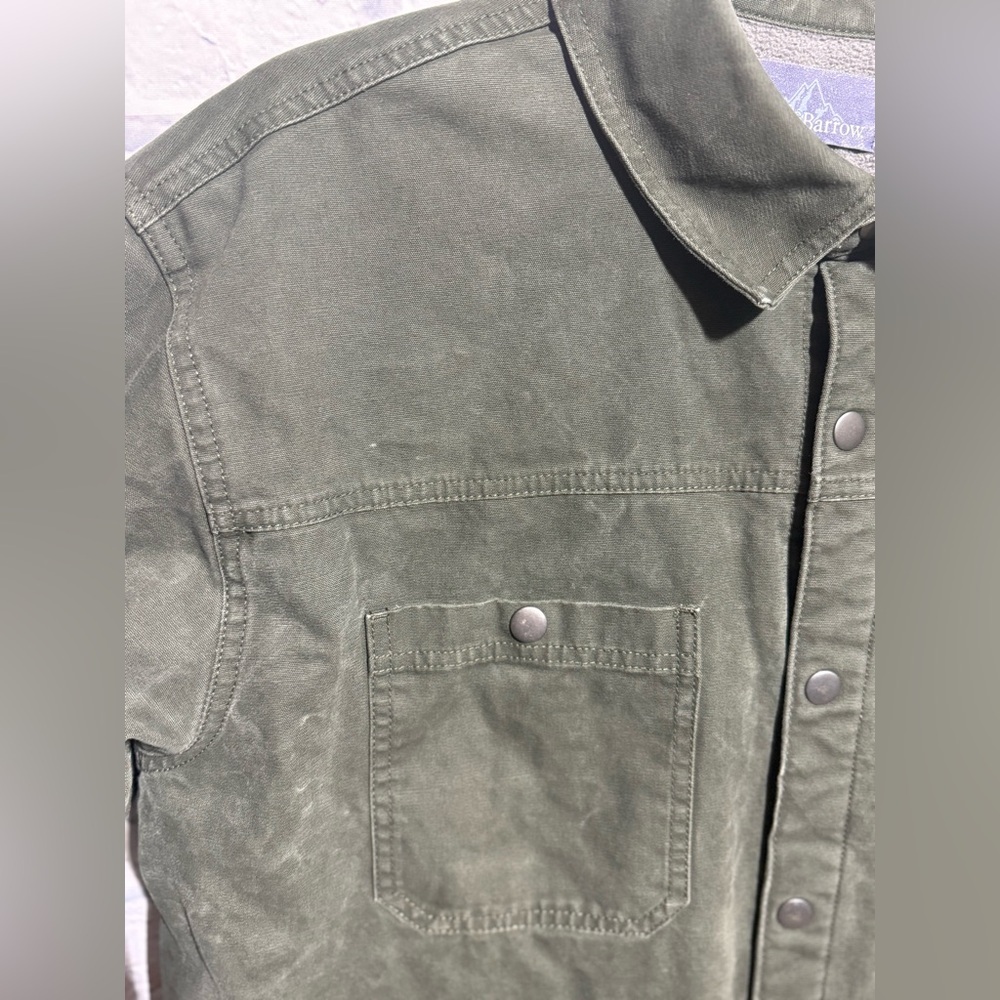 Men’s Vintage Croft & Barrow Shacket, Olive Green, Size Large - Picture 7 of 14